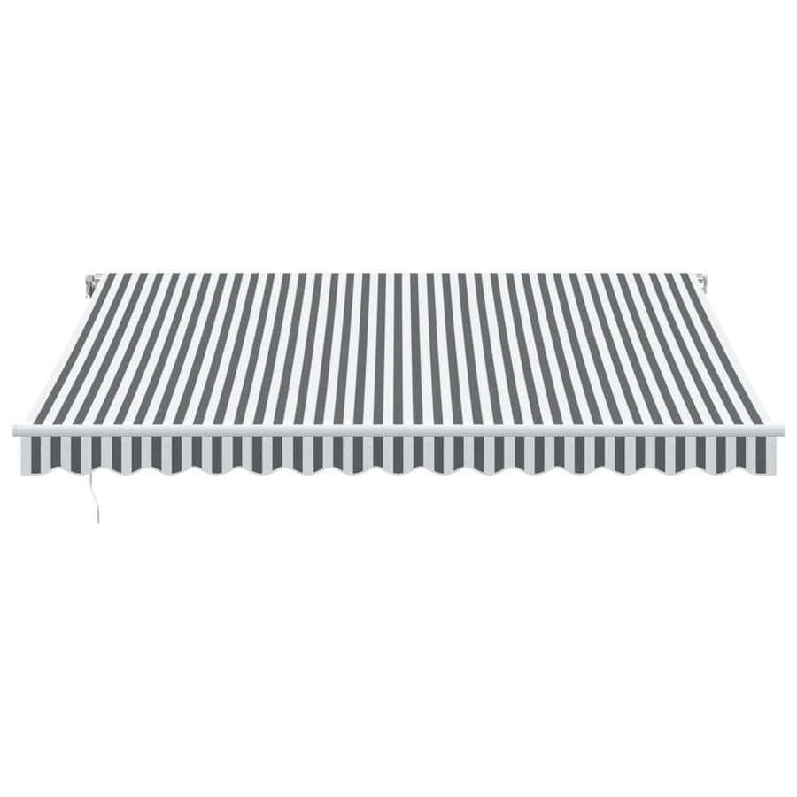 Manual Retractable Awning Anthracite&White 400x350 cm