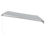 Manual Retractable Awning Anthracite&White 400x350 cm