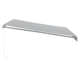Manual Retractable Awning Anthracite&White 400x350 cm - Top-Down View