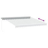 Manual Retractable Awning Anthracite&White 400x350 cm - Close-Up Angle