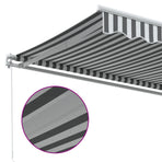 Manual Retractable Awning Anthracite&White 400x350 cm