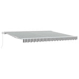 Manual Retractable Awning Anthracite&White 400x300 cm