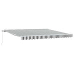 Manual Retractable Awning Anthracite&White 400x300 cm