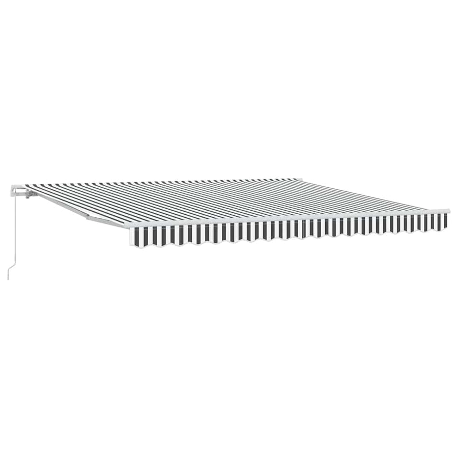 Manual Retractable Awning Anthracite&White 400x300 cm