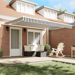 Manual Retractable Awning Anthracite&White 400x300 cm