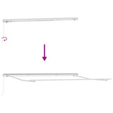 Manual Retractable Awning Anthracite&White 400x300 cm - Low Angle