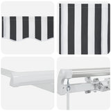 Manual Retractable Awning Anthracite&White 400x300 cm