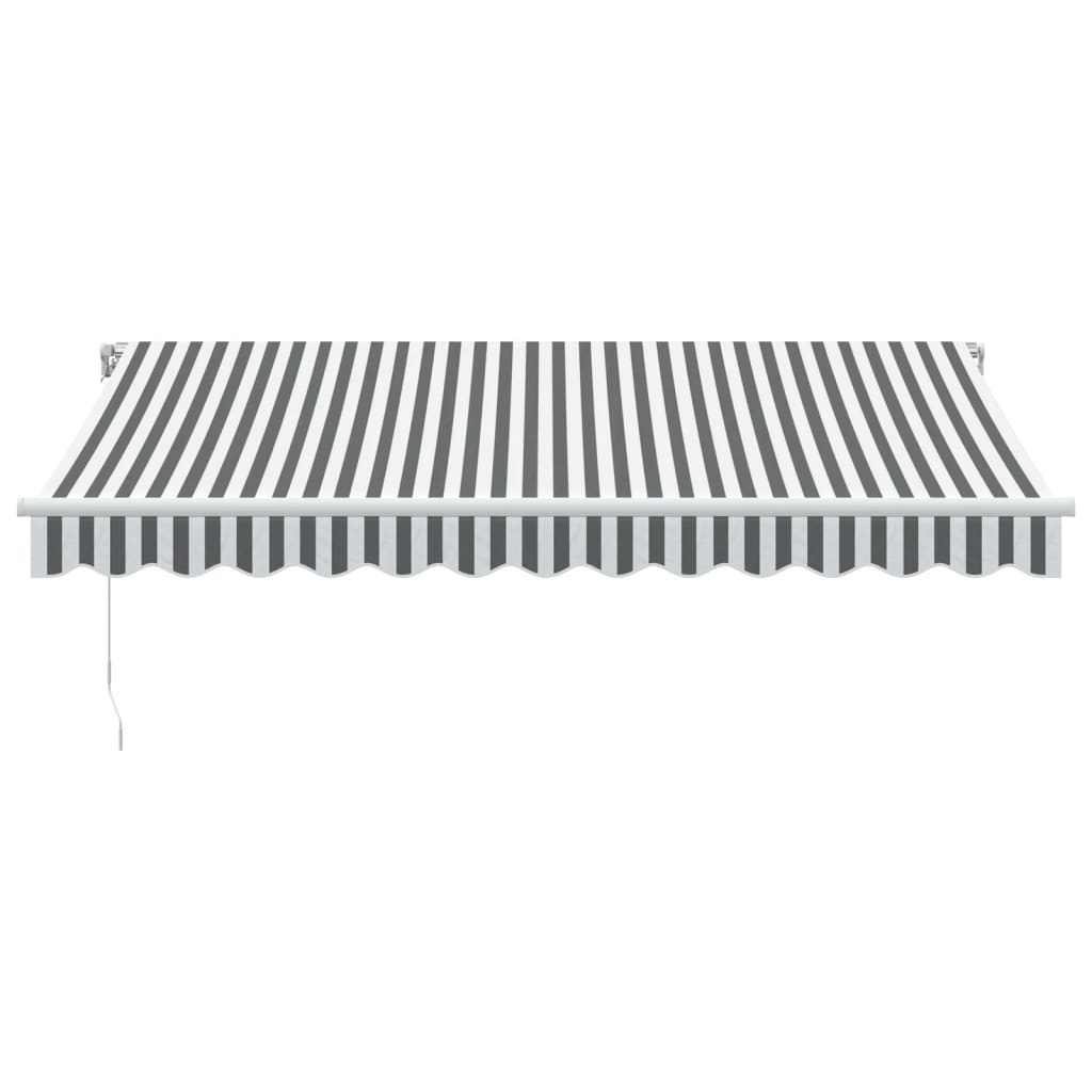 Manual Retractable Awning Anthracite&White 350x250 cm
