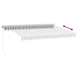 Manual Retractable Awning Anthracite&White 350x250 cm