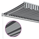 Manual Retractable Awning Anthracite&White 350x250 cm