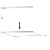 Manual Retractable Awning Anthracite&White 300x250 cm
