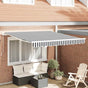Manual Retractable Awning Anthracite&White 300x250 cm