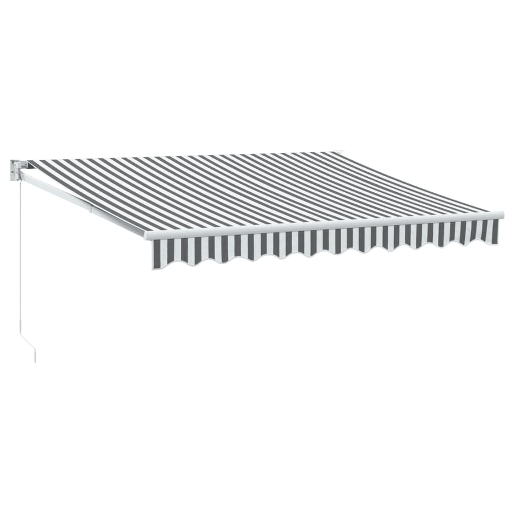 Retractable Awning Anthracite and White 3x2,5 m Fabric&Aluminium