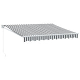 Retractable Awning Anthracite and White 3x2,5 m Fabric&Aluminium - Front View