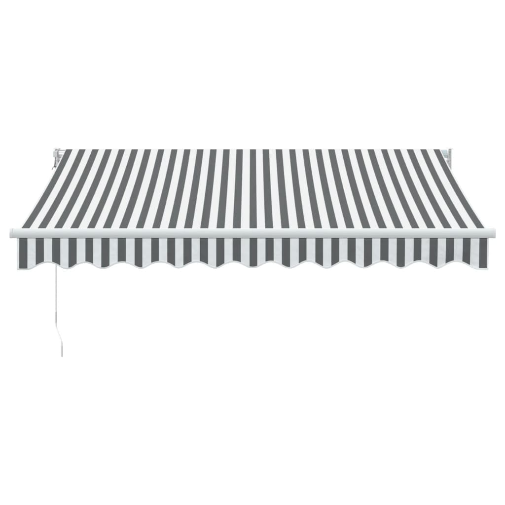Retractable Awning Anthracite and White 3x2,5 m Fabric&Aluminium