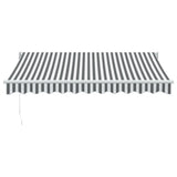 Retractable Awning Anthracite and White 3x2,5 m Fabric&Aluminium - Side View