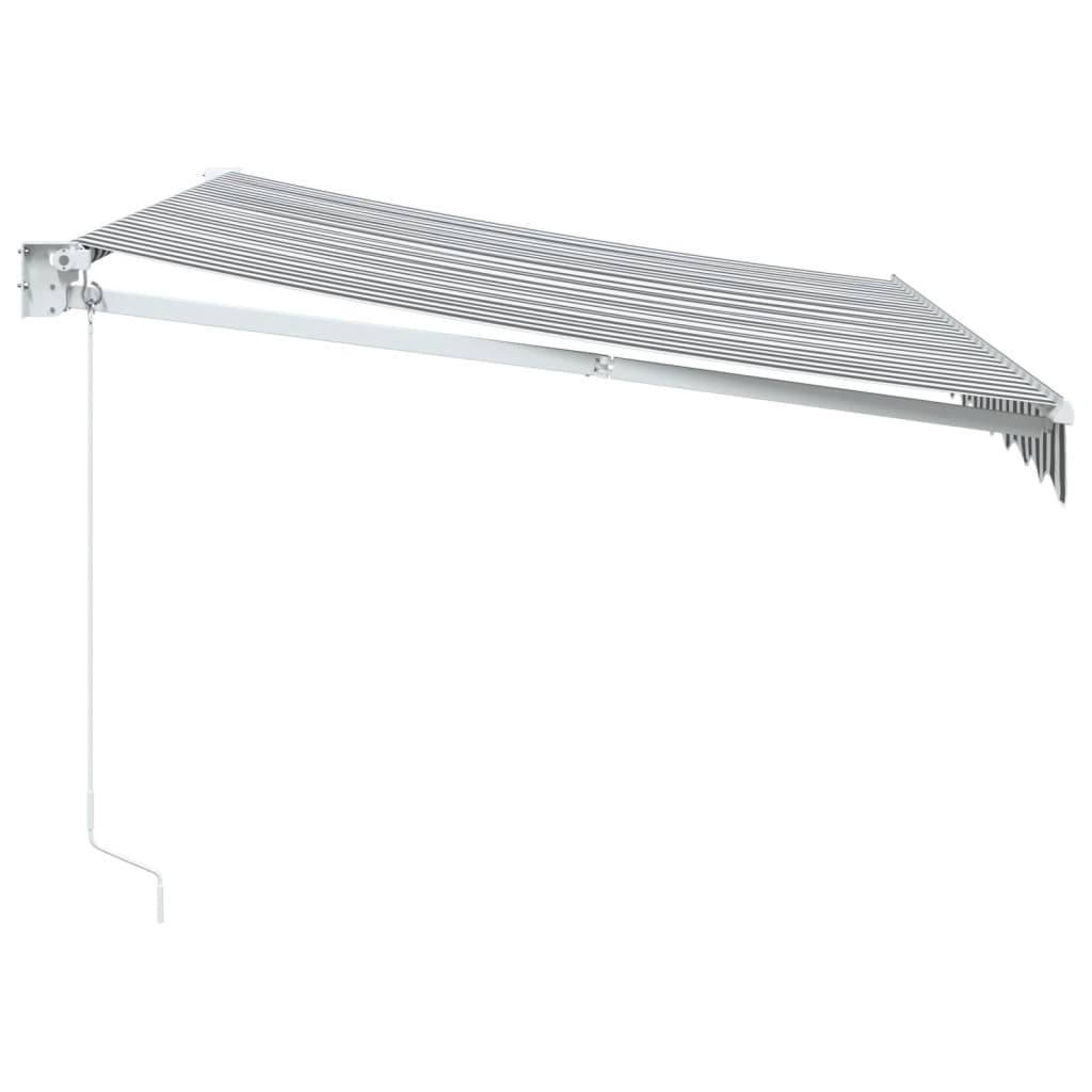 Retractable Awning Anthracite and White 3x2,5 m Fabric&Aluminium