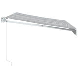 Retractable Awning Anthracite and White 3x2,5 m Fabric&Aluminium