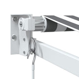 Retractable Awning Anthracite and White 3x2,5 m Fabric&Aluminium