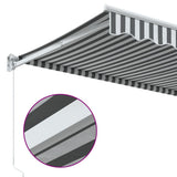 Retractable Awning Anthracite and White 3x2,5 m Fabric&Aluminium - Close-Up Angle