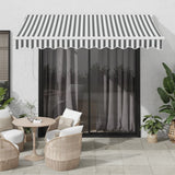Retractable Awning Anthracite and White 3x2,5 m Fabric&Aluminium