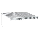 Retractable Awning Anthracite and White 3.5x2.5 m Fabric&Aluminium - Front View