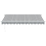 Retractable Awning Anthracite and White 3.5x2.5 m Fabric&Aluminium - Side View