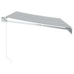 Retractable Awning Anthracite&White 3.5x2.5 m Fabric&Aluminium
