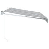 Retractable Awning Anthracite and White 3.5x2.5 m Fabric&Aluminium - Top-Down View