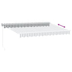 Retractable Awning Anthracite&White 3.5x2.5 m Fabric&Aluminium