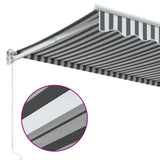 Retractable Awning Anthracite and White 3.5x2.5 m Fabric&Aluminium - Close-Up Angle