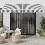 Retractable Awning Anthracite&White 3.5x2.5 m Fabric&Aluminium