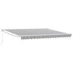 Retractable Awning Anthracite and White 4x3 m Fabric&Aluminium