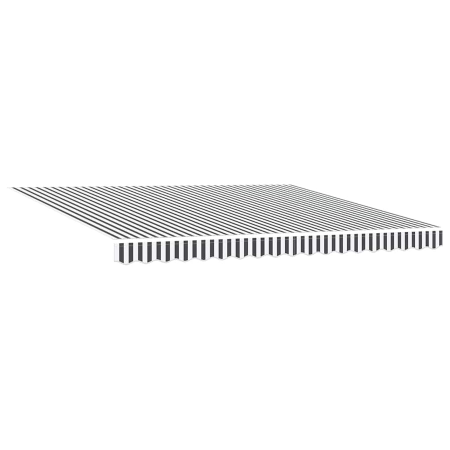 Retractable Awning Anthracite and White 4x3 m Fabric&Aluminium