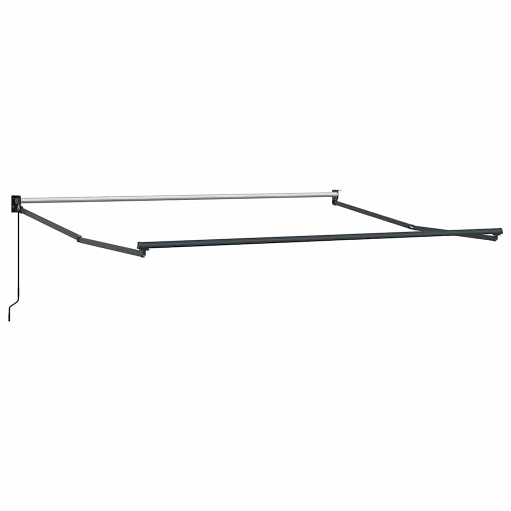 Retractable Awning Anthracite and White 3x2.5 m Fabric&Aluminium