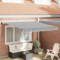 Retractable Awning Anthracite and White 3x2.5m Fabric&Aluminium