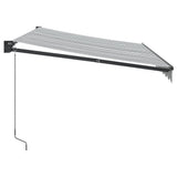 Retractable Awning Anthracite and White 3.5x2.5 m Fabric&Aluminium - Top-Down View