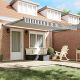 Retractable Awning Anthracite and White 4x3 m Fabric&Aluminium