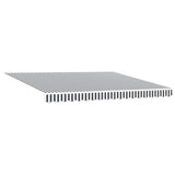 Retractable Awning Anthracite and White 4x3 m Fabric&Aluminium - Top-Down View
