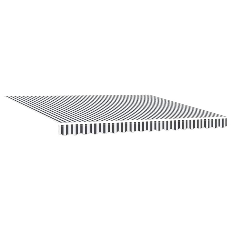 Retractable Awning Anthracite and White 4x3 m Fabric&Aluminium