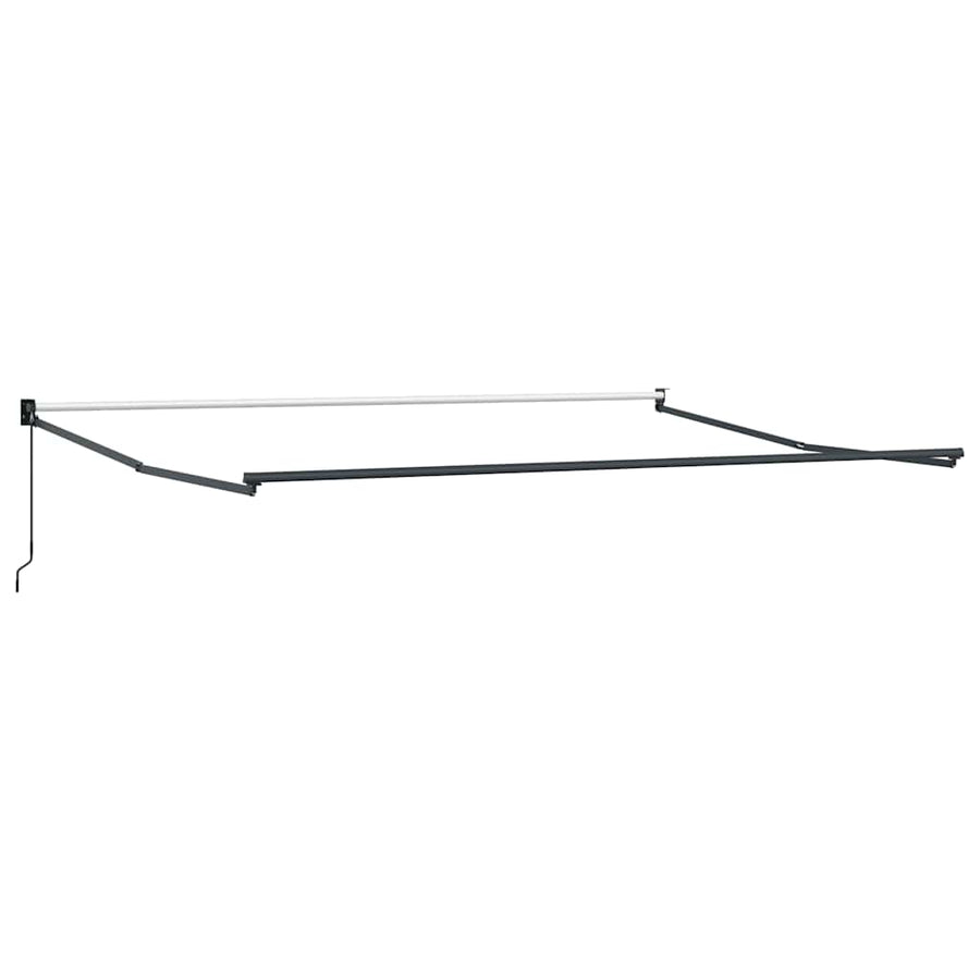 Retractable Awning Anthracite and White 4x3 m Fabric&Aluminium