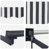 Retractable Awning Anthracite and White 4x3 m Fabric&Aluminium