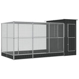 Aviary with Extension Silver 416x203x216 cm Steel