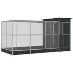Aviary with Extension Silver 416x203x216 cm Steel