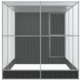 Aviary with Extension Silver 416x203x216 cm Steel