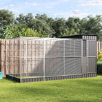 Aviary with Extension Silver 416x203x216 cm Steel