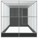Aviary with Extension Silver 623x203x216 cm Steel