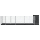 Aviary with Extension Silver 830x203x216 cm Steel