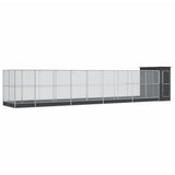 Aviary with Extension Silver 1037x203x216 cm Steel