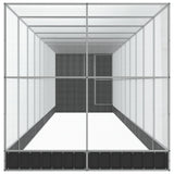 Aviary with Extension Silver 1037x203x216 cm Steel - Top-Down View